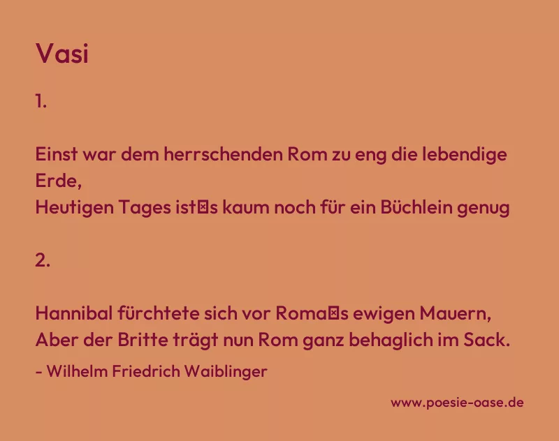 Gedicht: Vasi von Wilhelm Friedrich Waiblinger