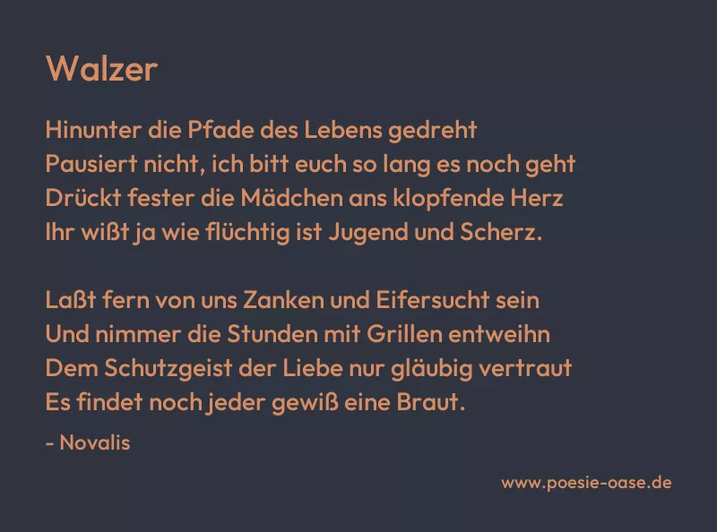 Gedicht: Walzer von Novalis
