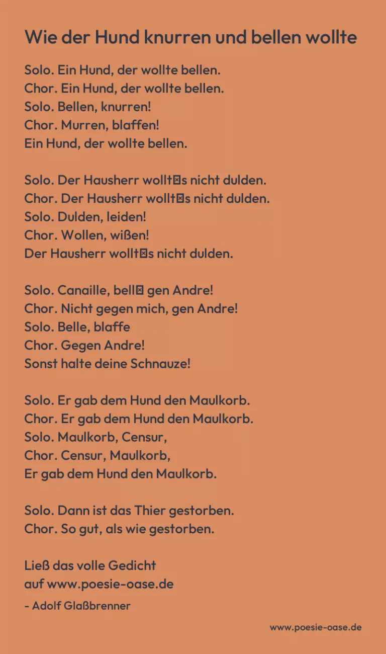 Wie der Hund knurren und bellen wollte