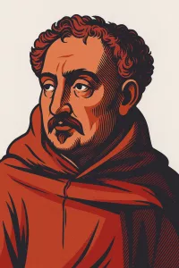 Ein Bild des Dichters Abraham a Sancta Clara