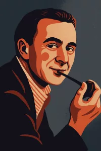Karikatur von Wolfgang Borchert
