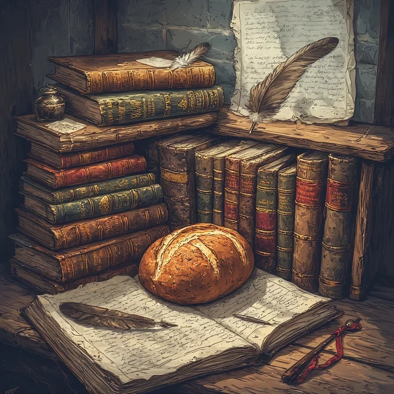 Brotlose Kunst? Wie Dichter ihren Lebensunterhalt verdienten 1 Beitragsbild ein Brot auf einem alten Buch