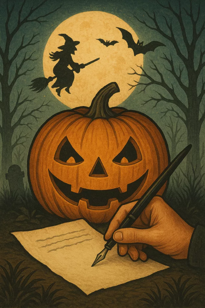 Halloween-Gedichte schreiben: So geht's 5 Das Bild zeigt ein stilisiertes Bild zu Halloween-Gedichte schreiben